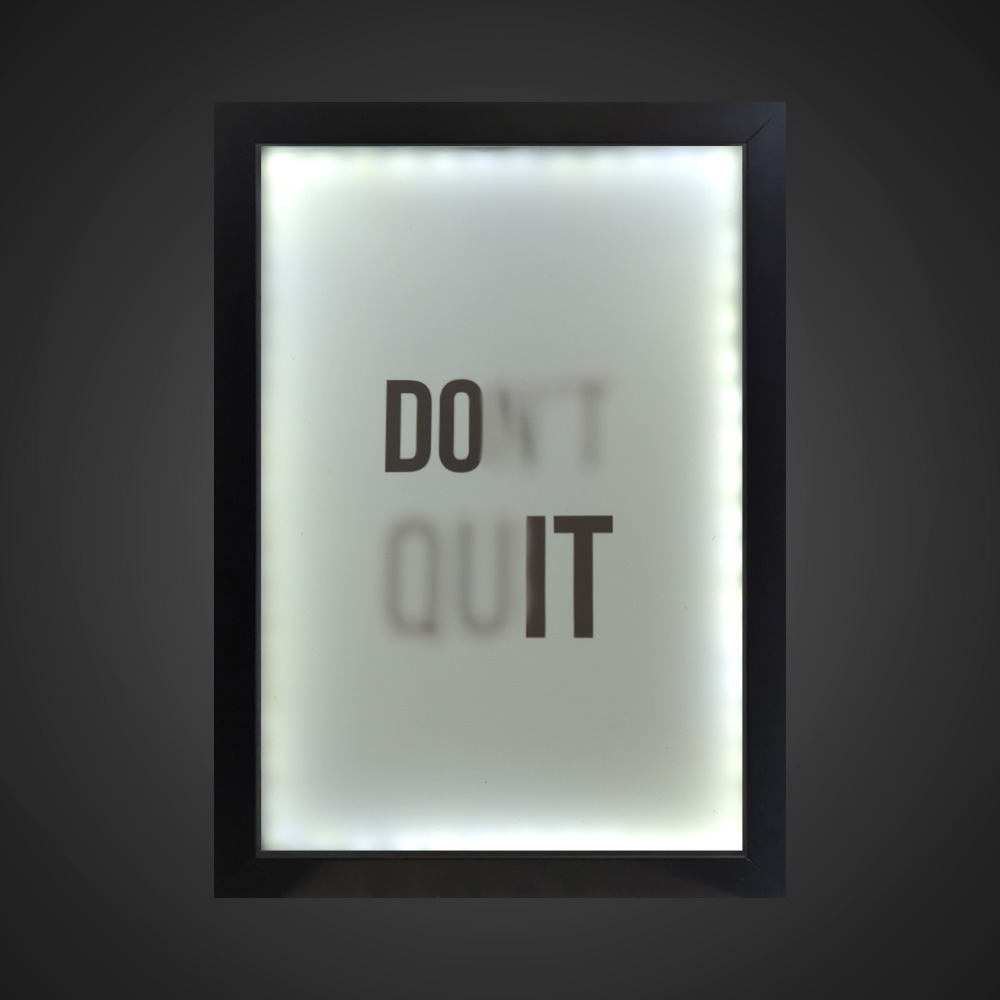 تابلو بک لایت انگیزشی طرح DONT QUIT کد LPF-13003 تابلو بک لایت انگیزشی طرح DONT QUIT کد LPF 13003