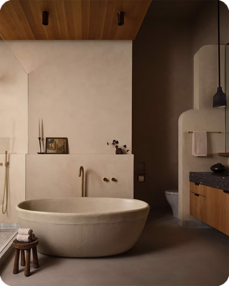 10 ایده برای ساخت و بازسازی حمام مدرن با سبک صحرایی ـ۱