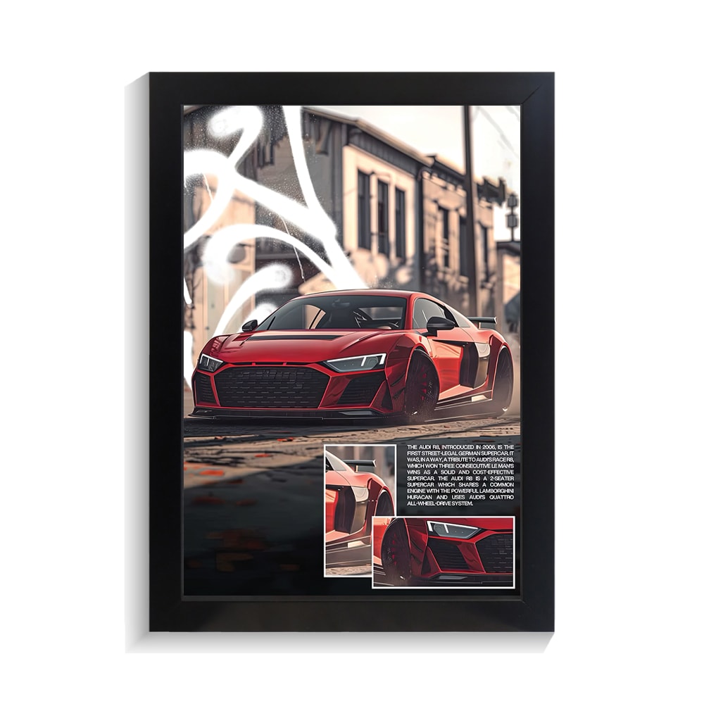 تابلو ماشین طرح آئودی R8 کد PF-23123 تابلو ماشین طرح آئودی R8 کد PF 23123