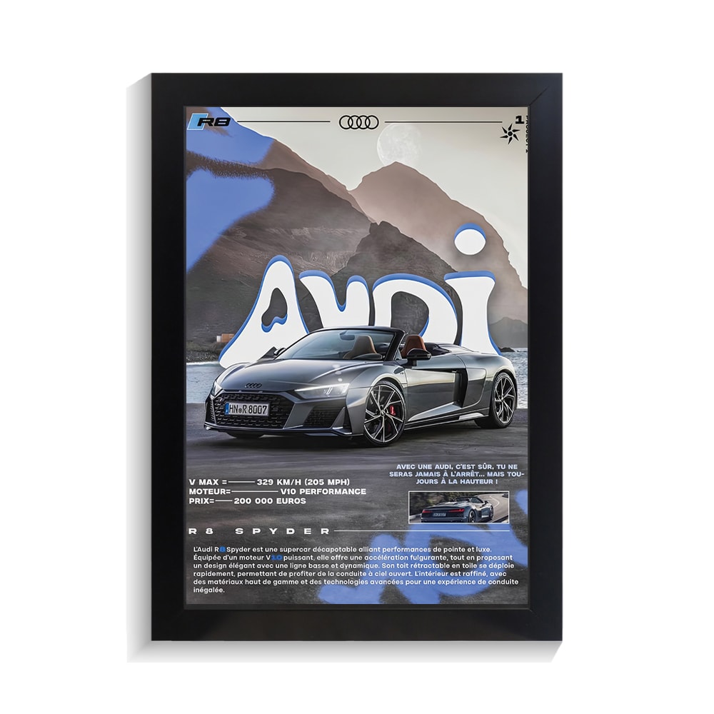 تابلو ماشین طرح آئودی R8 کد PF-23143 تابلو ماشین طرح آئودی R8 کد PF 23143