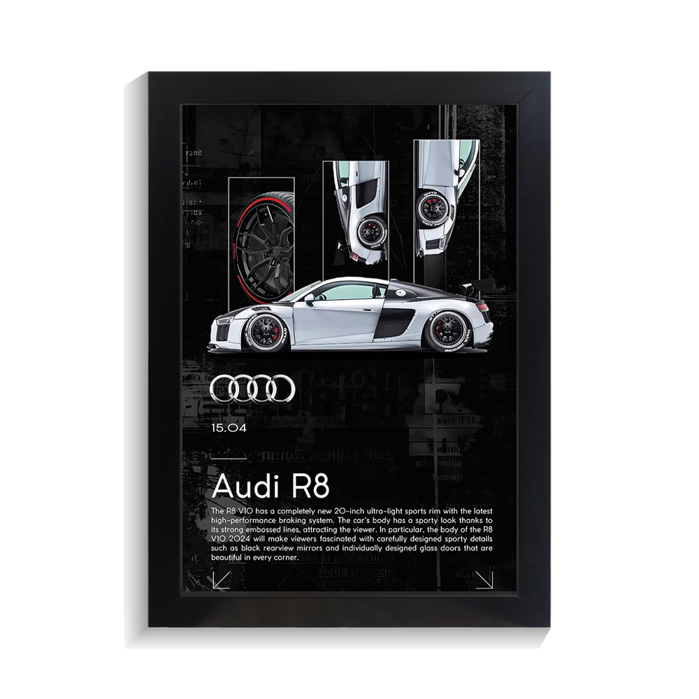 تابلو ماشین طرح آئودی R8 کد PF-23144 تابلو ماشین طرح آئودی R8 کد PF 23144