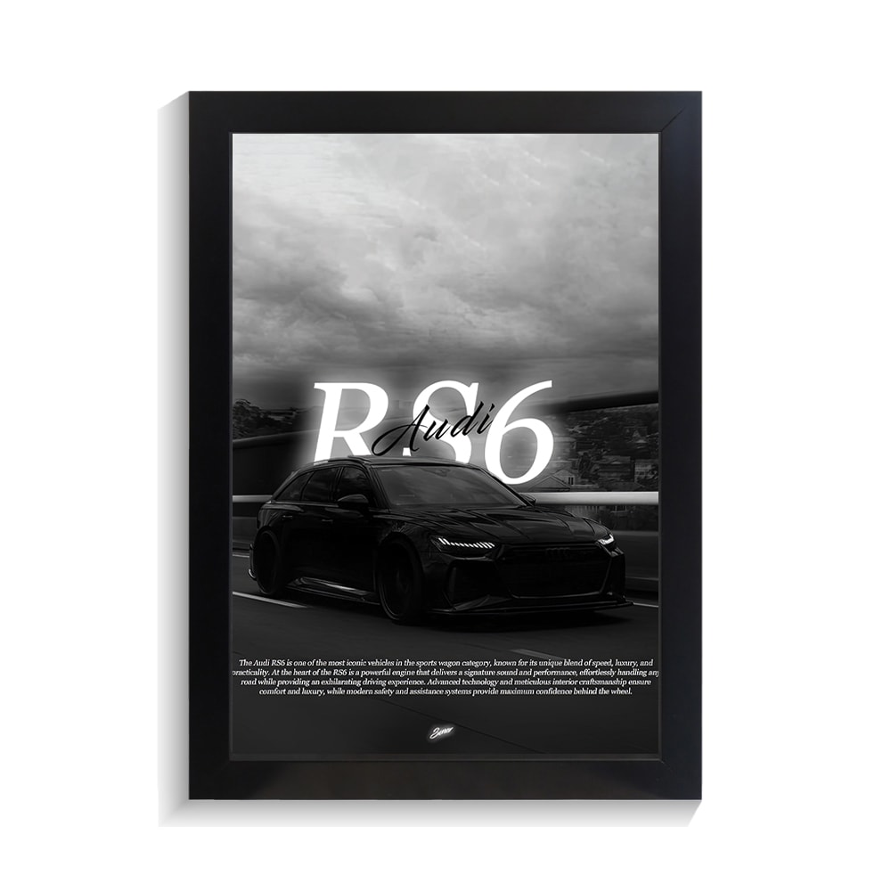 تابلو ماشین طرح آئودی RS6 کد PF-23116 تابلو ماشین طرح آئودی RS6 کد PF 23116