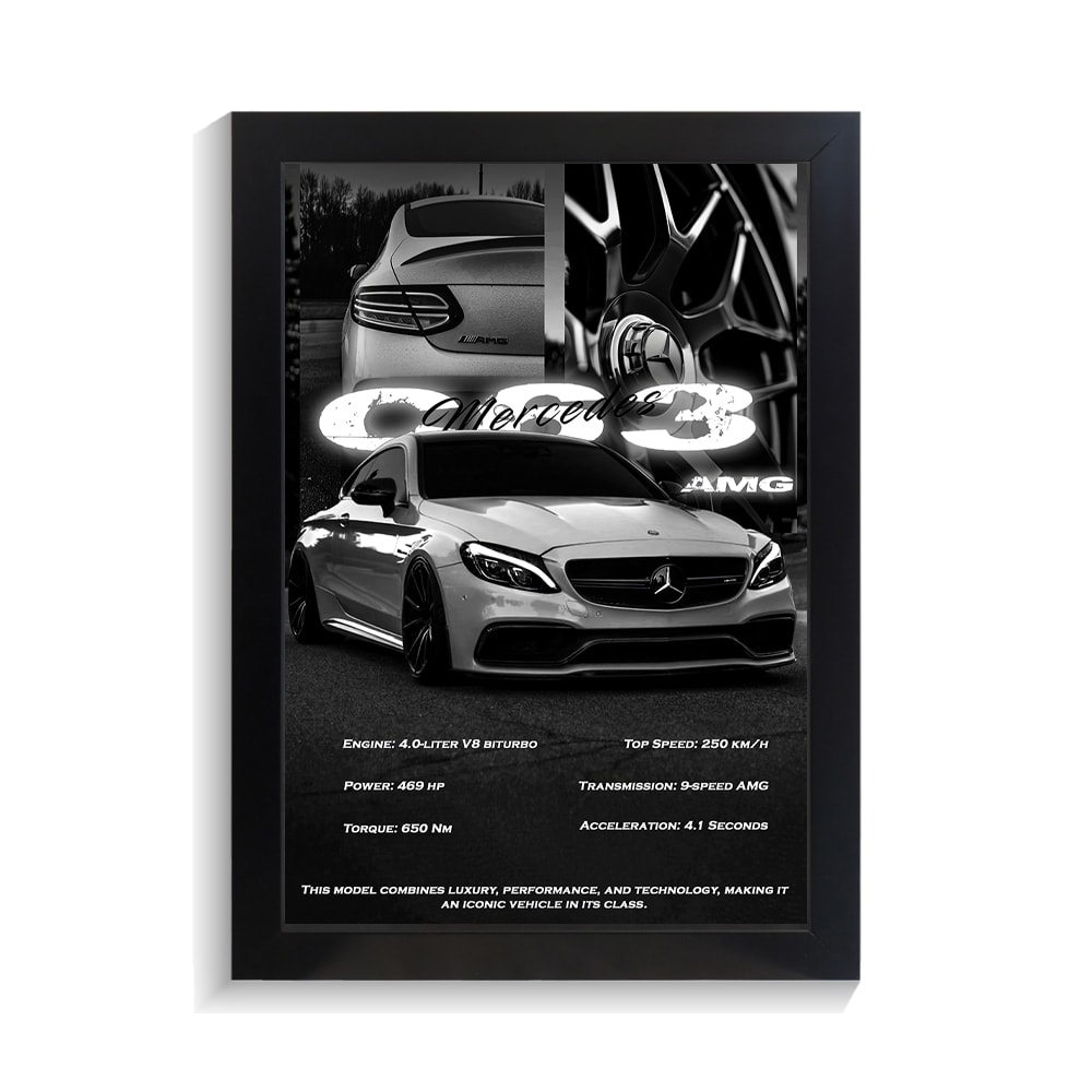 تابلو ماشین طرح بنز AMG C63 کد PF-23176 تابلو ماشین طرح بنز AMG C63 کد PF 23176 2