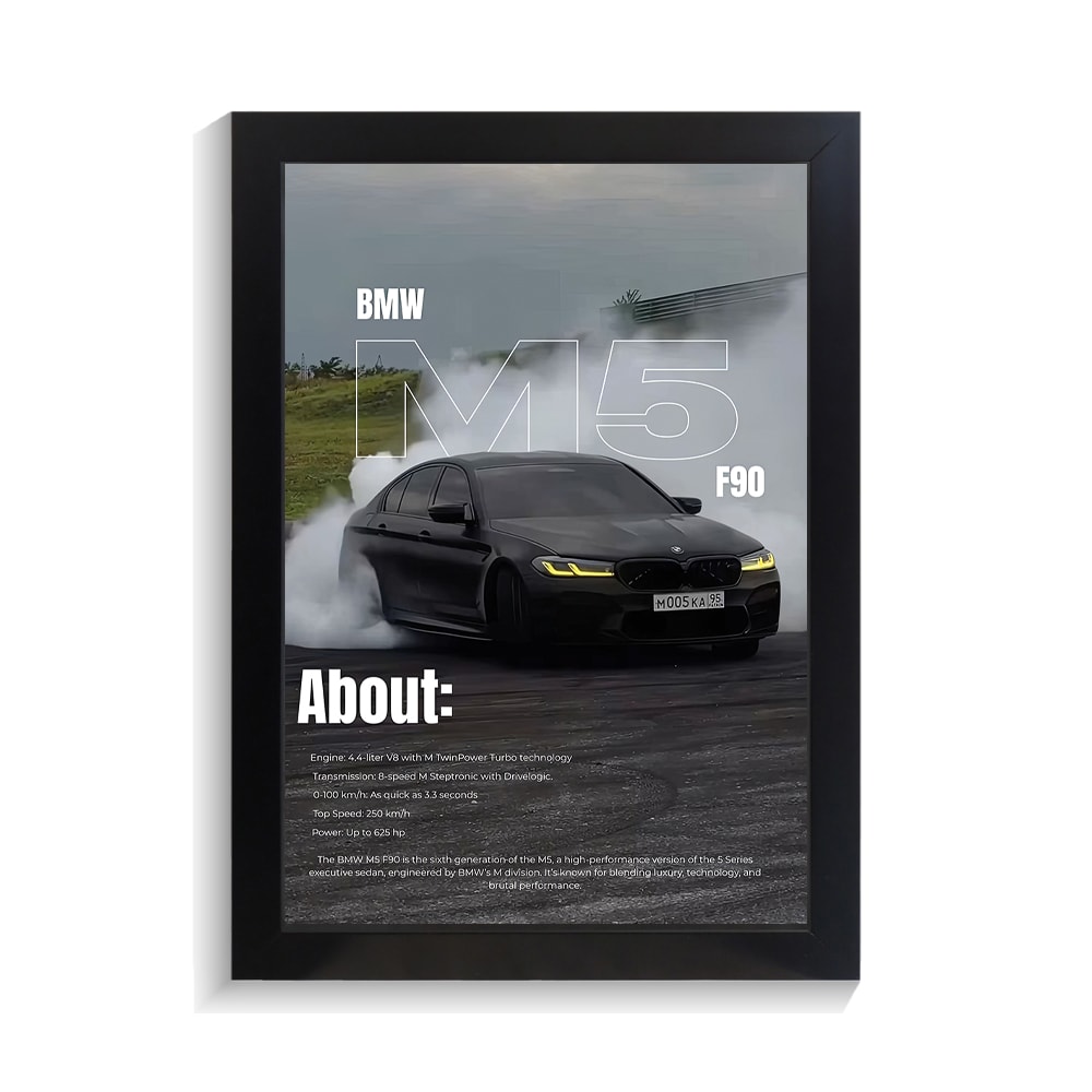 تابلو ماشین طرح بی ام و M5 کد PF-23227 تابلو ماشین طرح بی ام و M5 کد PF 23227