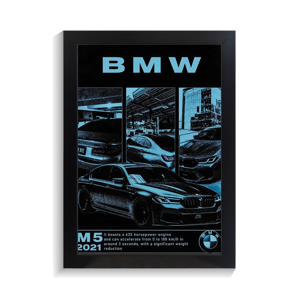 تابلو ماشین طرح بی ام و M5 کد PF-23231 تابلو ماشین طرح بی ام و M5 کد PF 23231