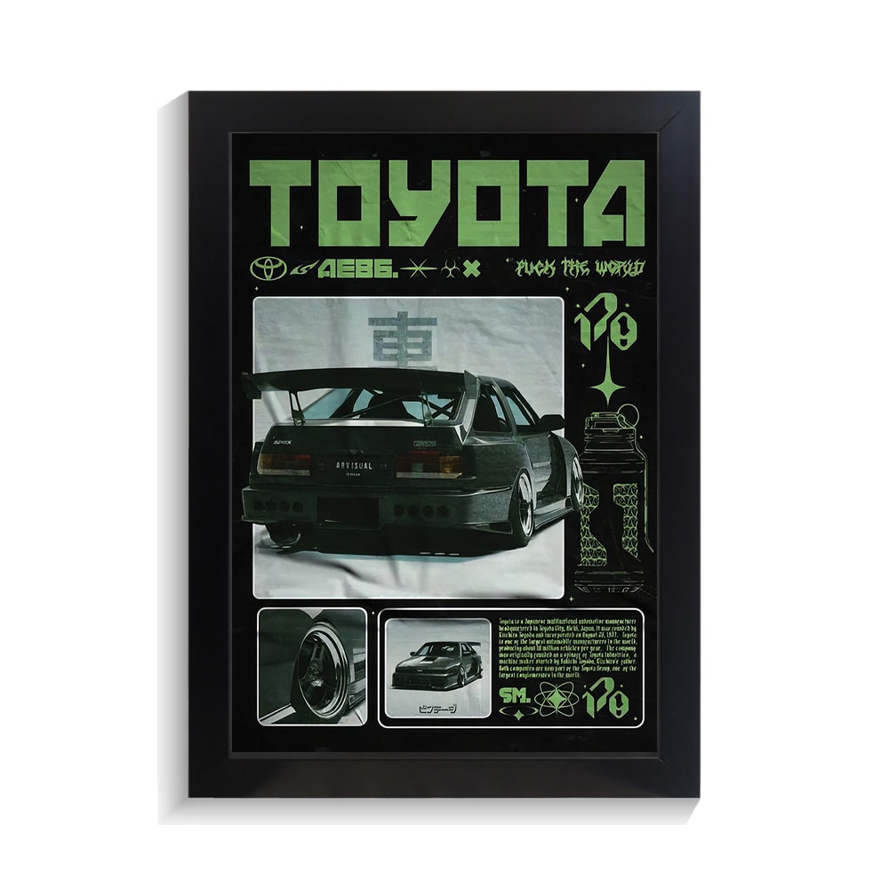 تابلو ماشین طرح تویوتا AE86 کد PF-23484 تابلو ماشین طرح تویوتا AE86 کد PF 23484