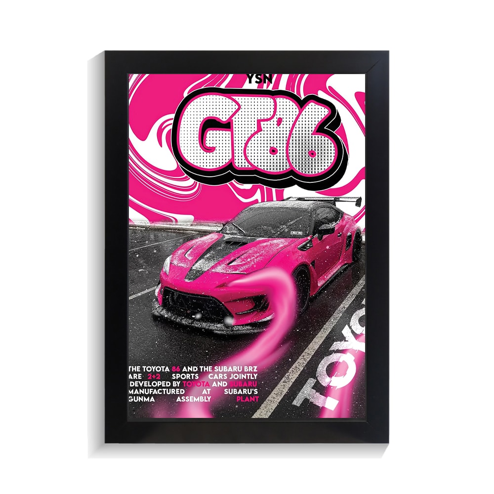 تابلو ماشین طرح تویوتا GT86 کد PF-23473 تابلو ماشین طرح تویوتا GT86 کد PF 23473