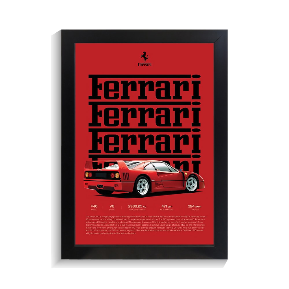 تابلو ماشین طرح فراری کد PF-23268 تابلو ماشین طرح فراری کد PF 23268