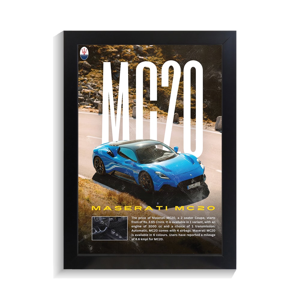 تابلو ماشین طرح مازراتی MC20 کد PF-23363 تابلو ماشین طرح مازراتی MC20 کد PF 23363