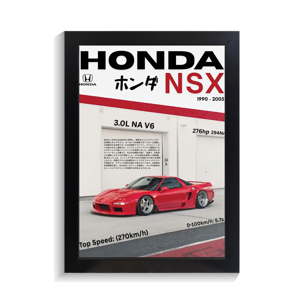 تابلو ماشین طرح هوندا NSX کد PF-23291 تابلو ماشین طرح هوندا NSX کد PF 23291