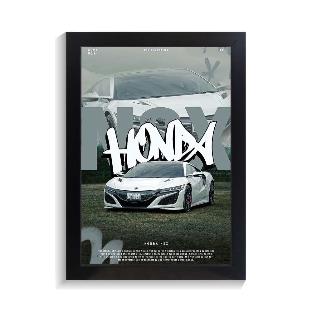 تابلو ماشین طرح هوندا NSX کد PF-23293 تابلو ماشین طرح هوندا NSX کد PF 23293