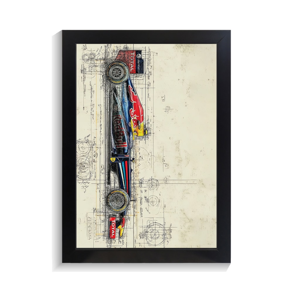 تابلو ماشین مسابقه طرح فرمول وان کد PF-23042 تابلو ماشین مسابقه طرح فرمول وان کد PF 23042