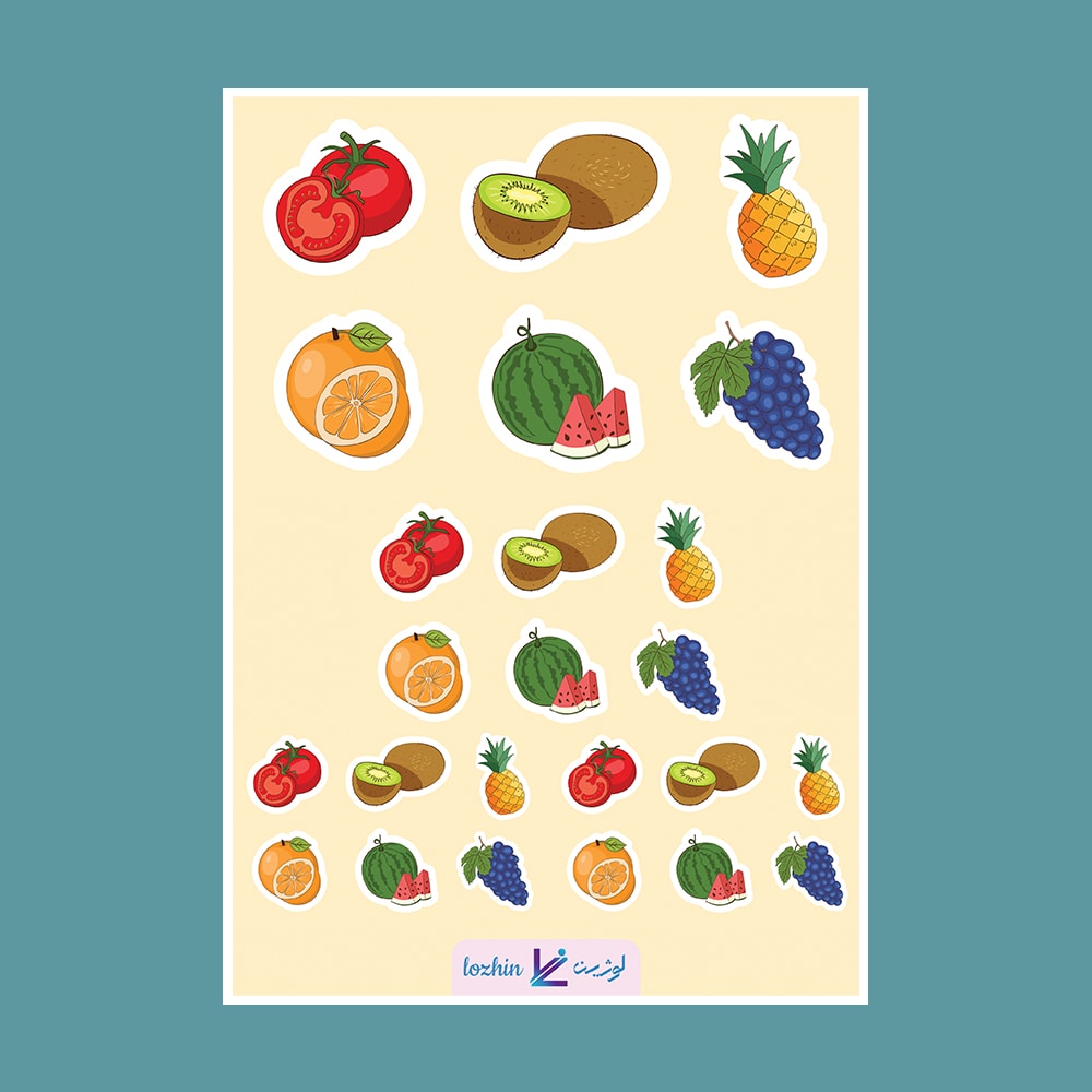 استیکر فانتزی طرح میوه کد STNC-21009 (بدون برش) 