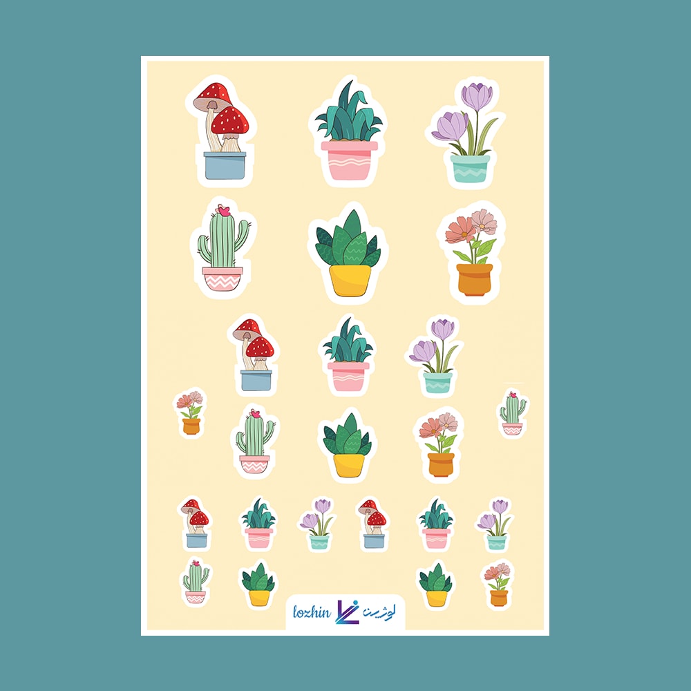 استیکر فانتزی طرح گل کد STNC-21005 (بدون برش) 