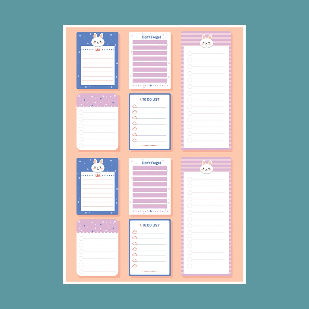 استیکر پلنر طرح خرگوش کد STNC-99003 (بدون برش) 