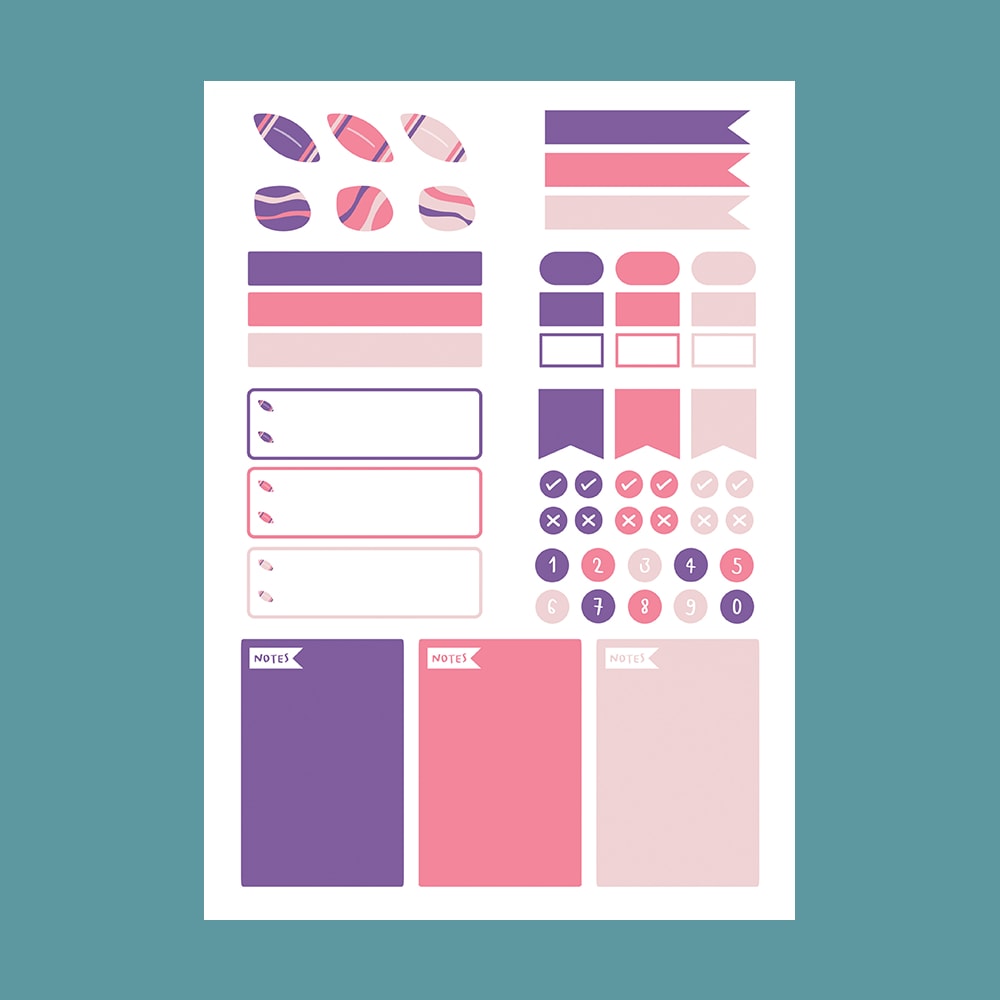 استیکر پلنر طرح MULTY کد STNC-99004 (بدون برش) 