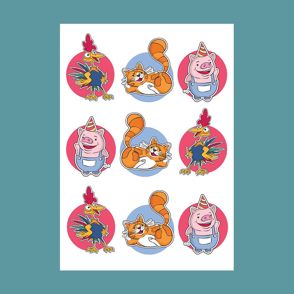 استیکر حیوانات طرح MULTY کد STNC-19000 استیکر حیوانات طرح MULTY کد STNC 19000