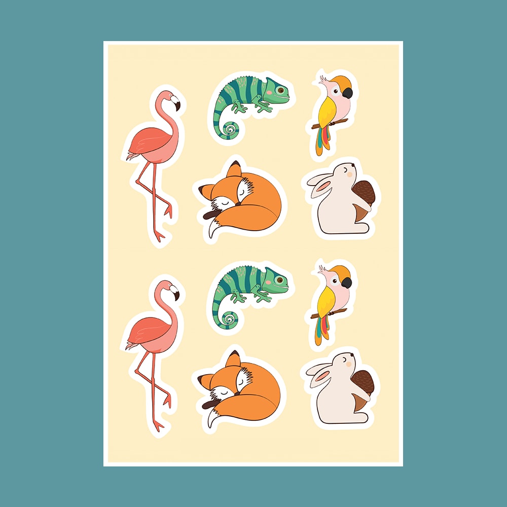 استیکر حیوانات طرح MULTY کد STNC-19003 استیکر حیوانات طرح MULTY کد STNC 19003