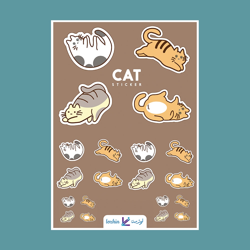استیکر حیوانات طرح گربه کد STNC-19006 استیکر حیوانات طرح گربه کد STNC 19006