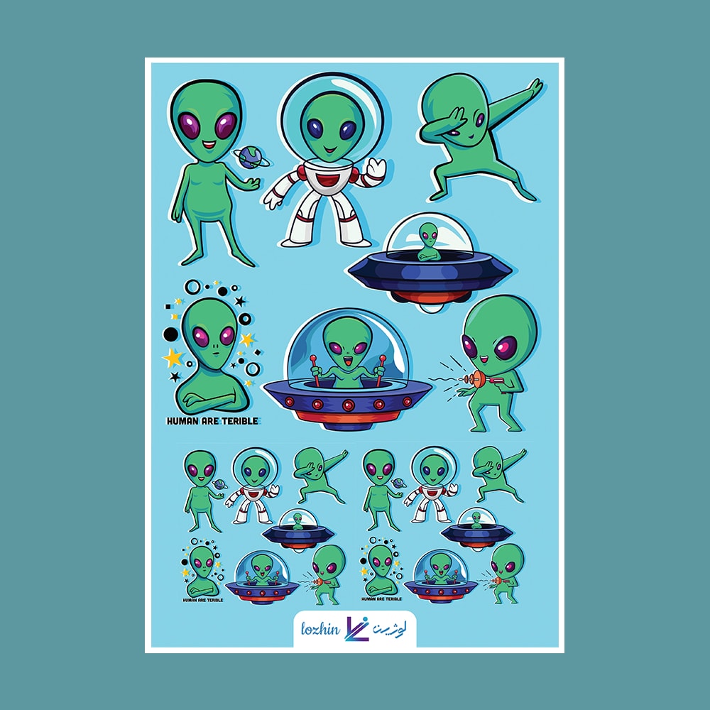 استیکر فانتزی طرح آدم فضایی کد STNC-21001 استیکر فانتزی طرح آدم فضایی کد STNC 21001