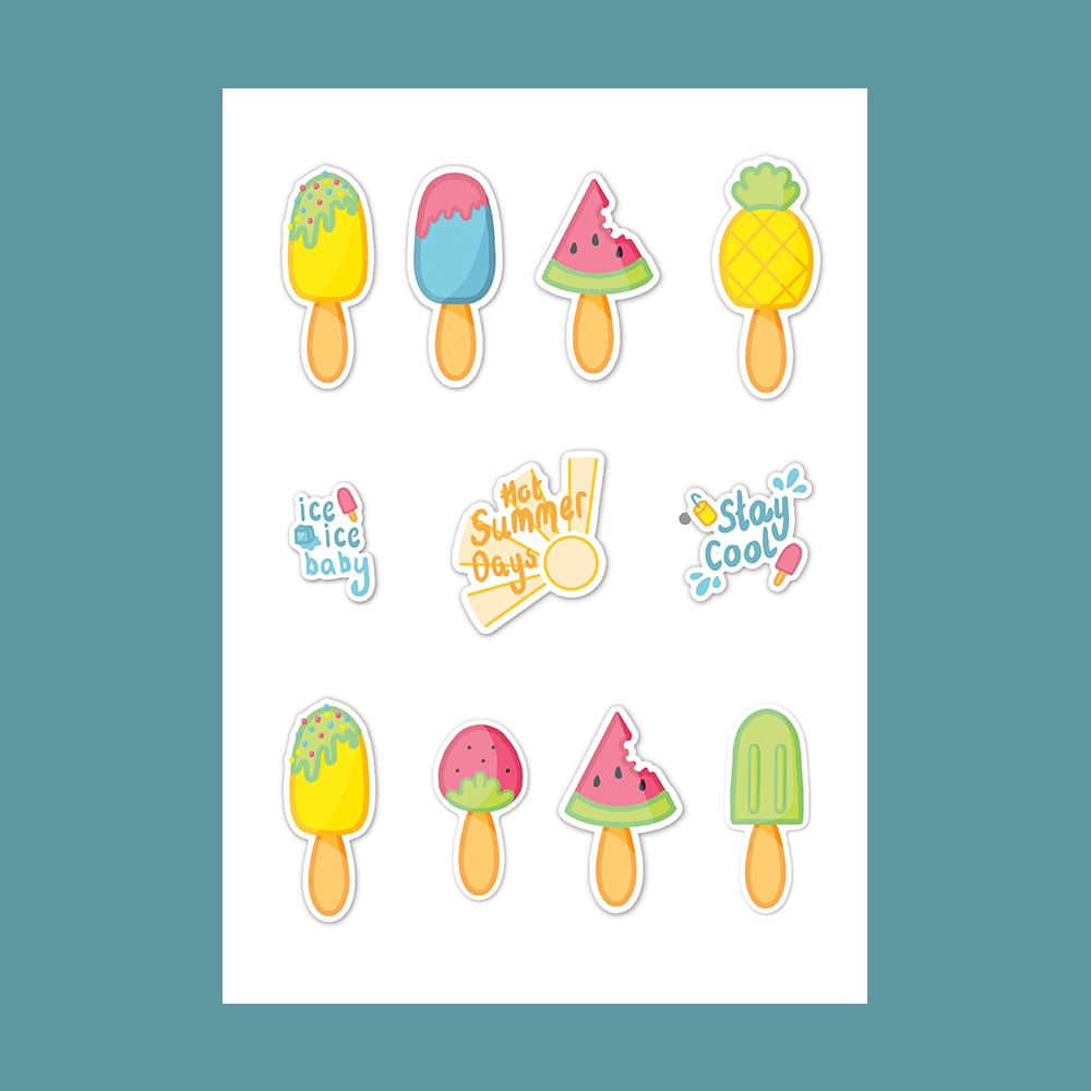 استیکر فانتزی طرح بستنی کد STNC-21003 استیکر فانتزی طرح بستنی کد STNC 21003