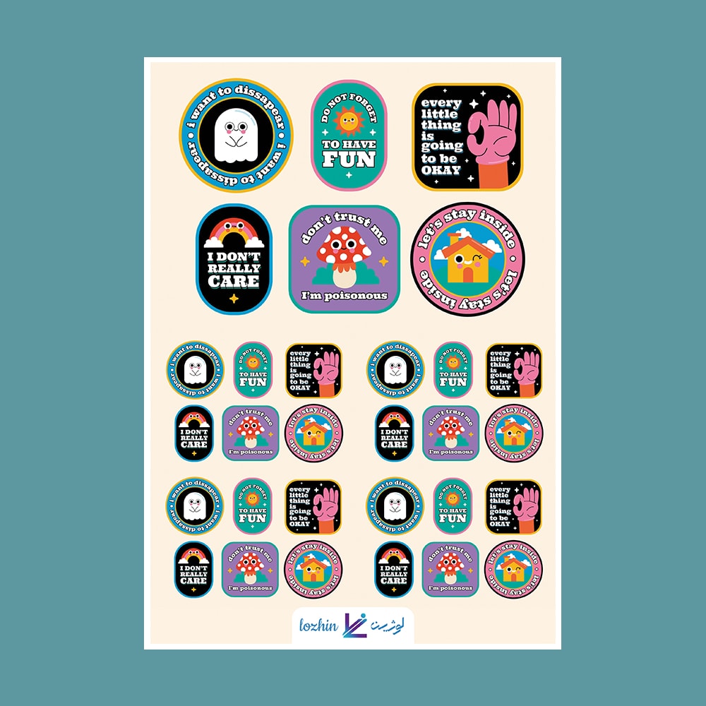 استیکر فانتزی طرح تکست کد STNC-21014 استیکر فانتزی طرح تکست کد STNC 21014