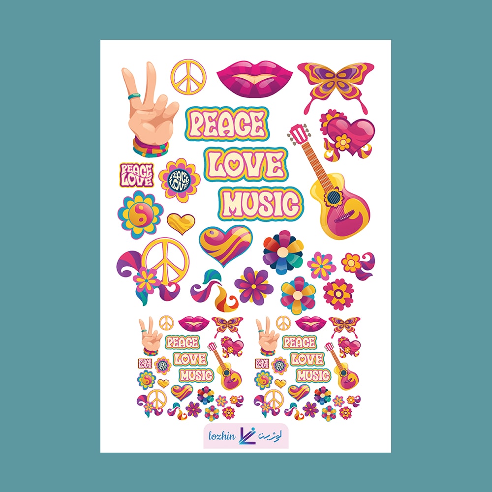 استیکر فانتزی طرح موزیک کد STNC-21019 استیکر فانتزی طرح موزیک کد STNC 21019