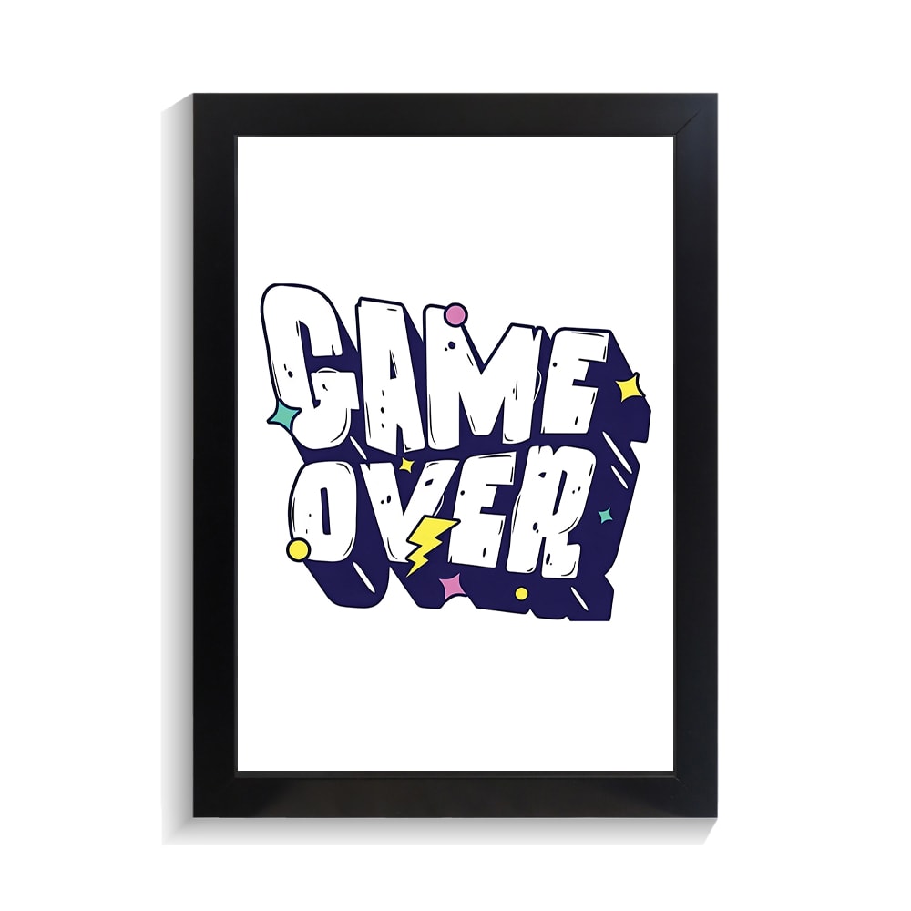 تابلو تایپوگرافی طرح game over کد PF-15057 تابلو تایپوگرافی طرح game over کد PF 15057