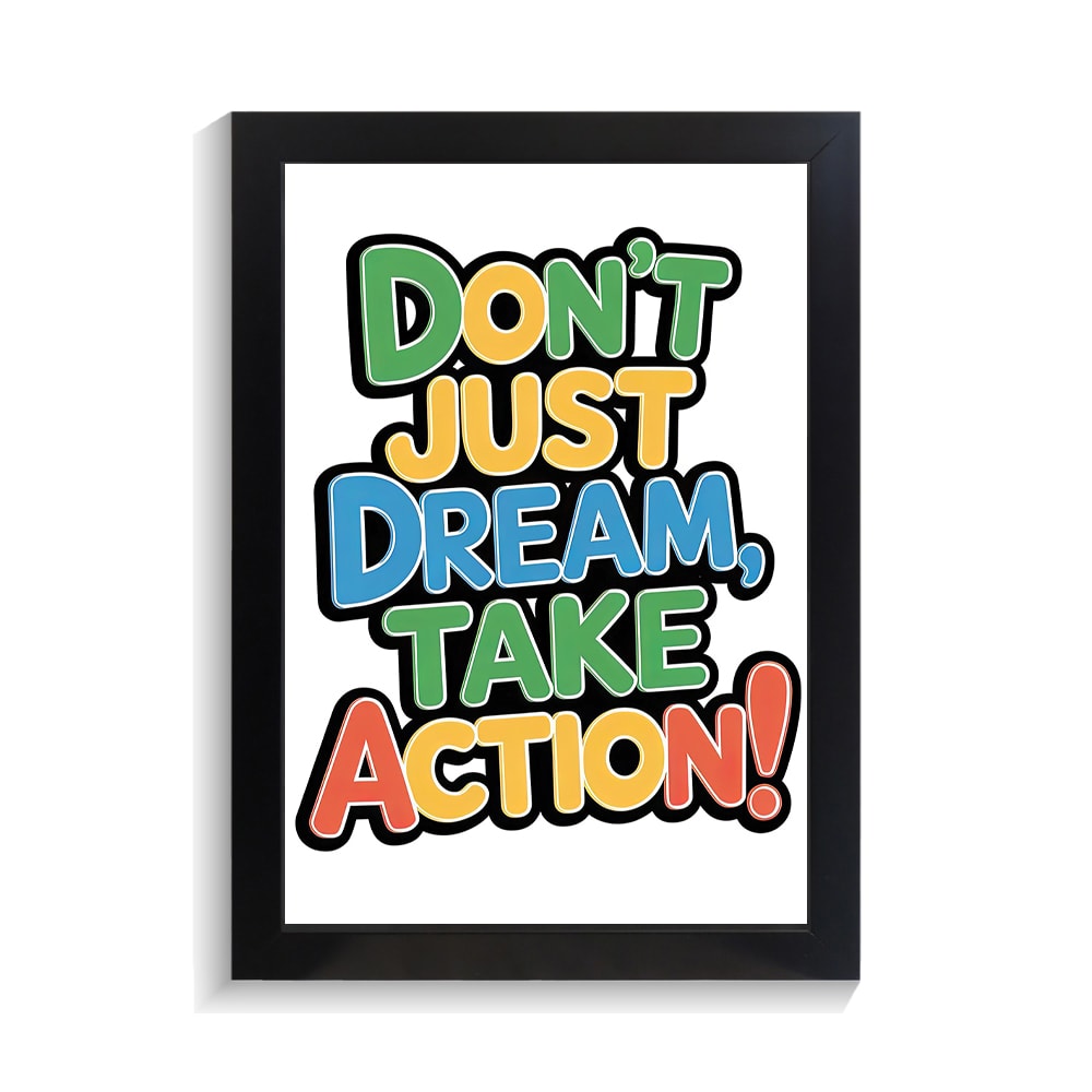 تابلو تایپوگرافی طرح take action کد PF-15059 تابلو تایپوگرافی طرح take action کد PF 15059