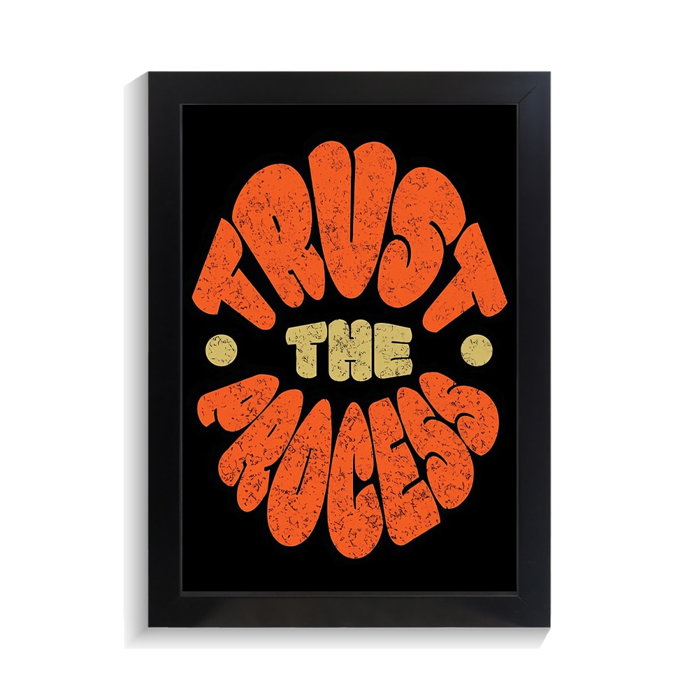 تابلو تایپوگرافی طرح trust the process کد PF-15040 تابلو تایپوگرافی طرح trust the process کد PF 15040