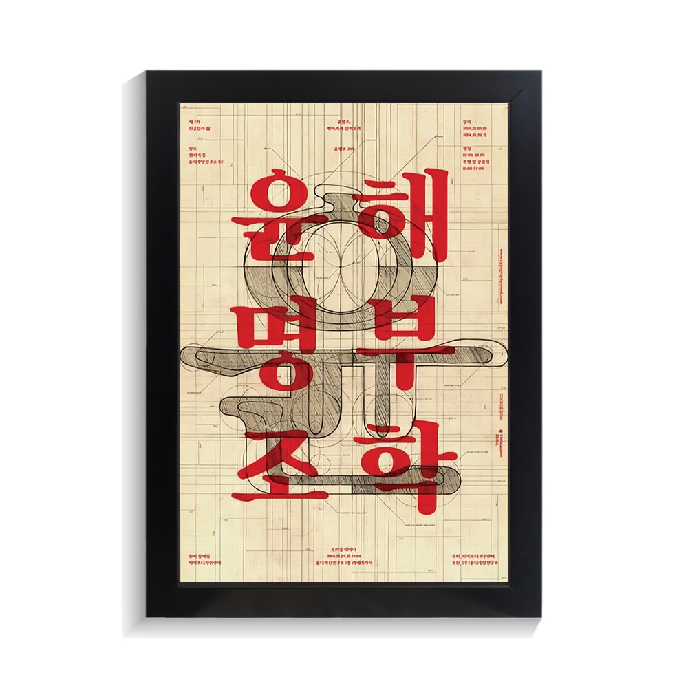 تابلو تایپوگرافی طرح کره ای کد PF-15160 تابلو تایپوگرافی طرح کره ای کد PF 15160