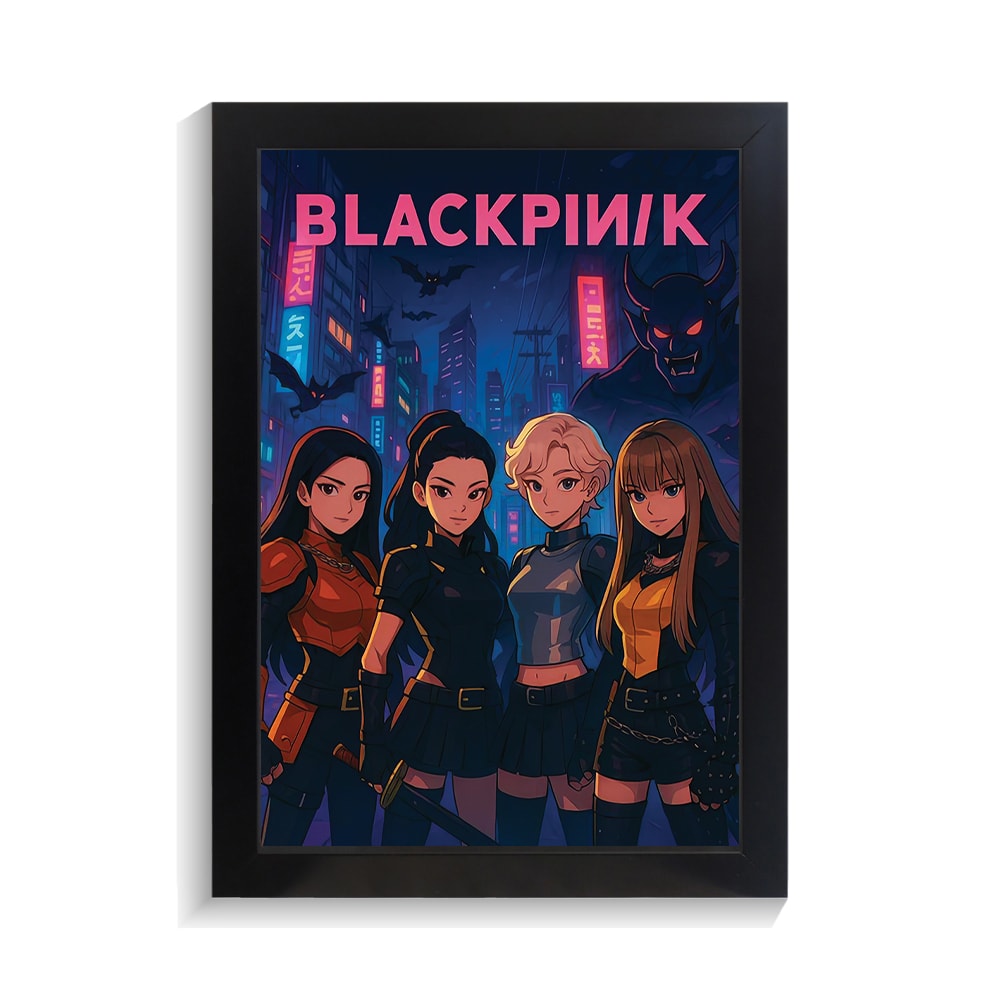 تابلو خواننده طرح Black pink کد PF-20045 تابلو خواننده طرح Black pink کد PF 20045