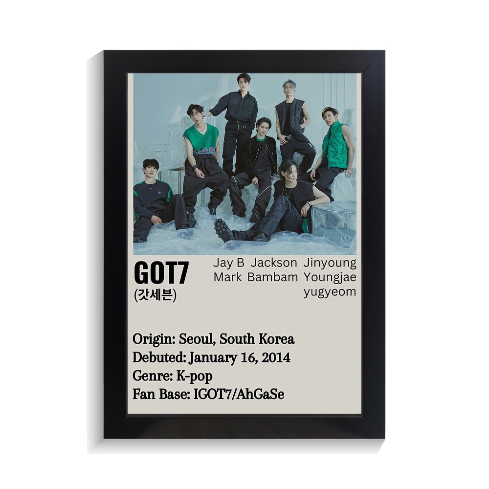 تابلو خواننده طرح Got 7 کد PF-20196 تابلو خواننده طرح Got 7 کد PF 20196