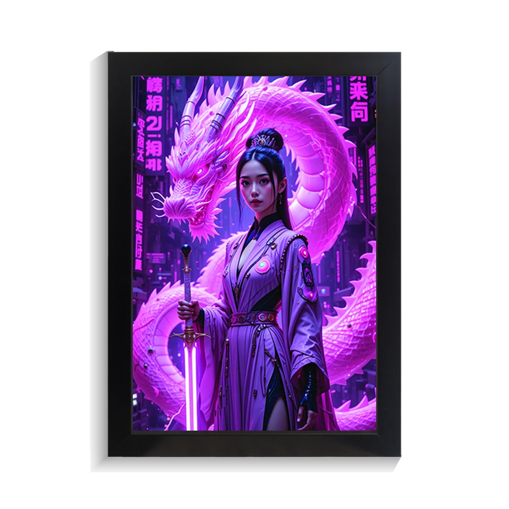 تابلو رزمی طرح دختر رزمی کار کد PF-29045 تابلو رزمی طرح دختر رزمی کار کد PF 29045