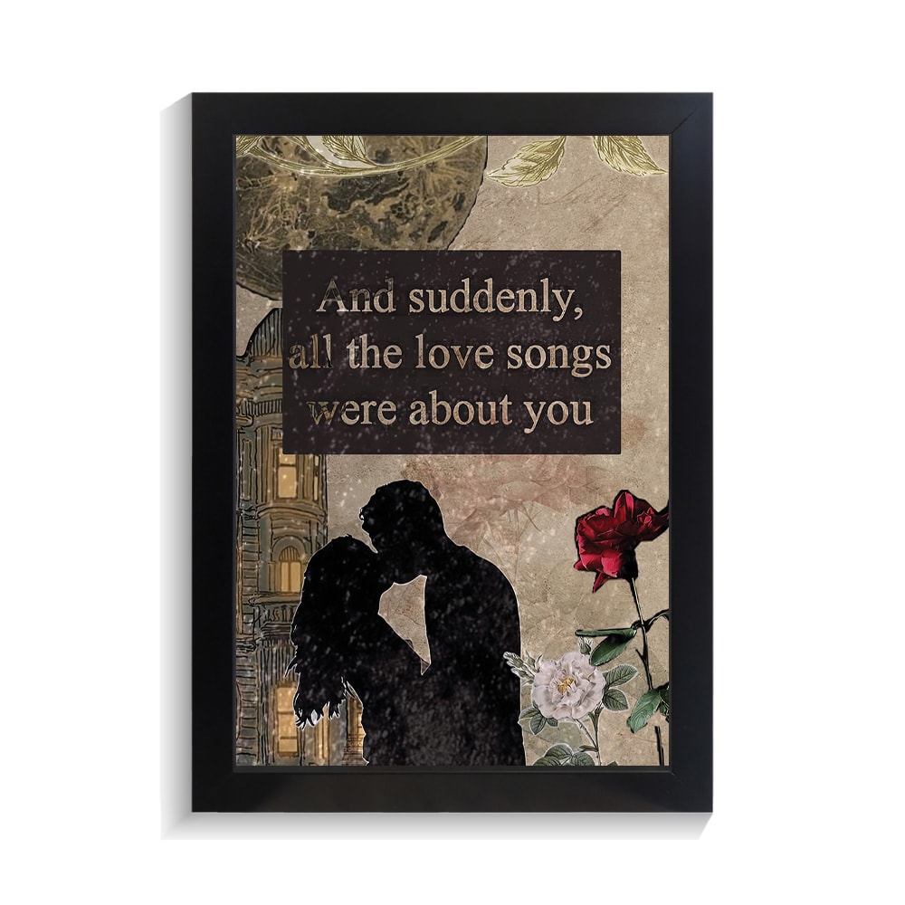 تابلو عاشقانه طرح love songs کد PF-27053 تابلو عاشقانه طرح love songs کد PF 27053