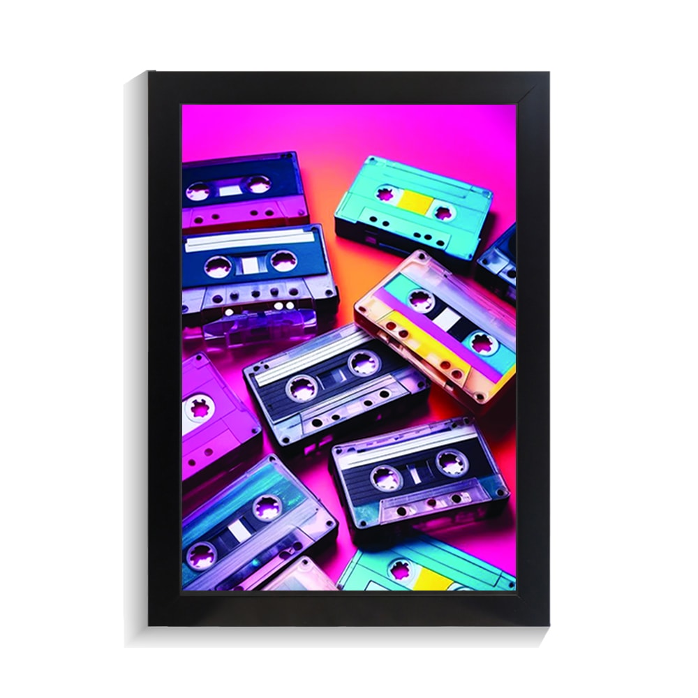 تابلو فانتزی طرح نوار کاست کد PF-21075 تابلو فانتزی طرح نوار کاست کد PF 21075