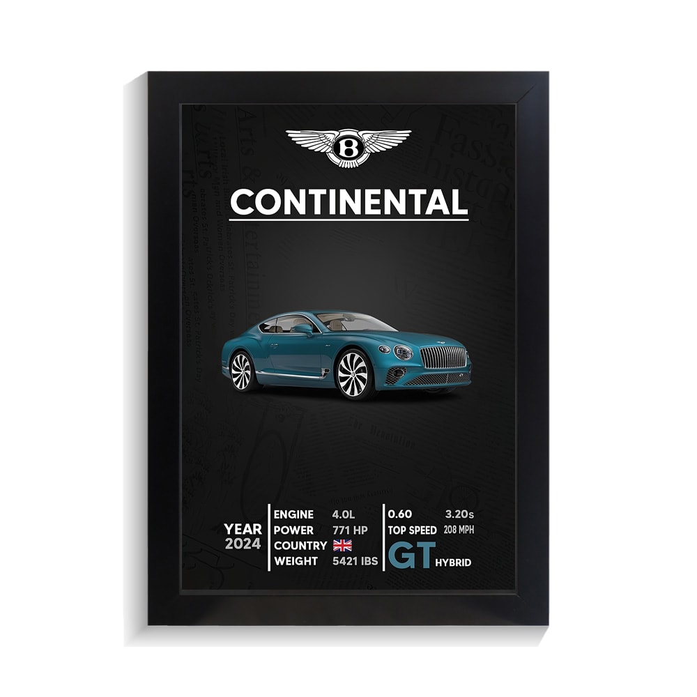 تابلو ماشین طرح بنتلی کانتیننتال کد PF-23579 تابلو ماشین طرح بنتلی کانتیننتال کد PF 23579