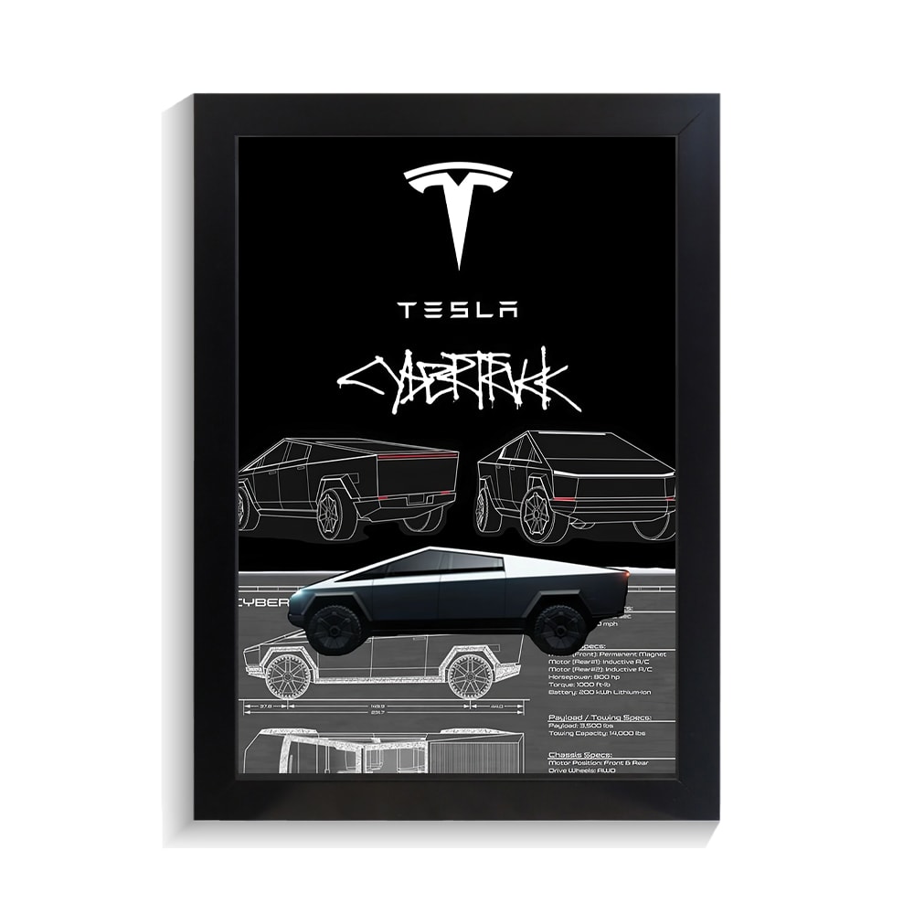 تابلو ماشین طرح تسلا سایبر تراک کد PF-23817 تابلو ماشین طرح تسلا سایبر تراک کد PF 23817