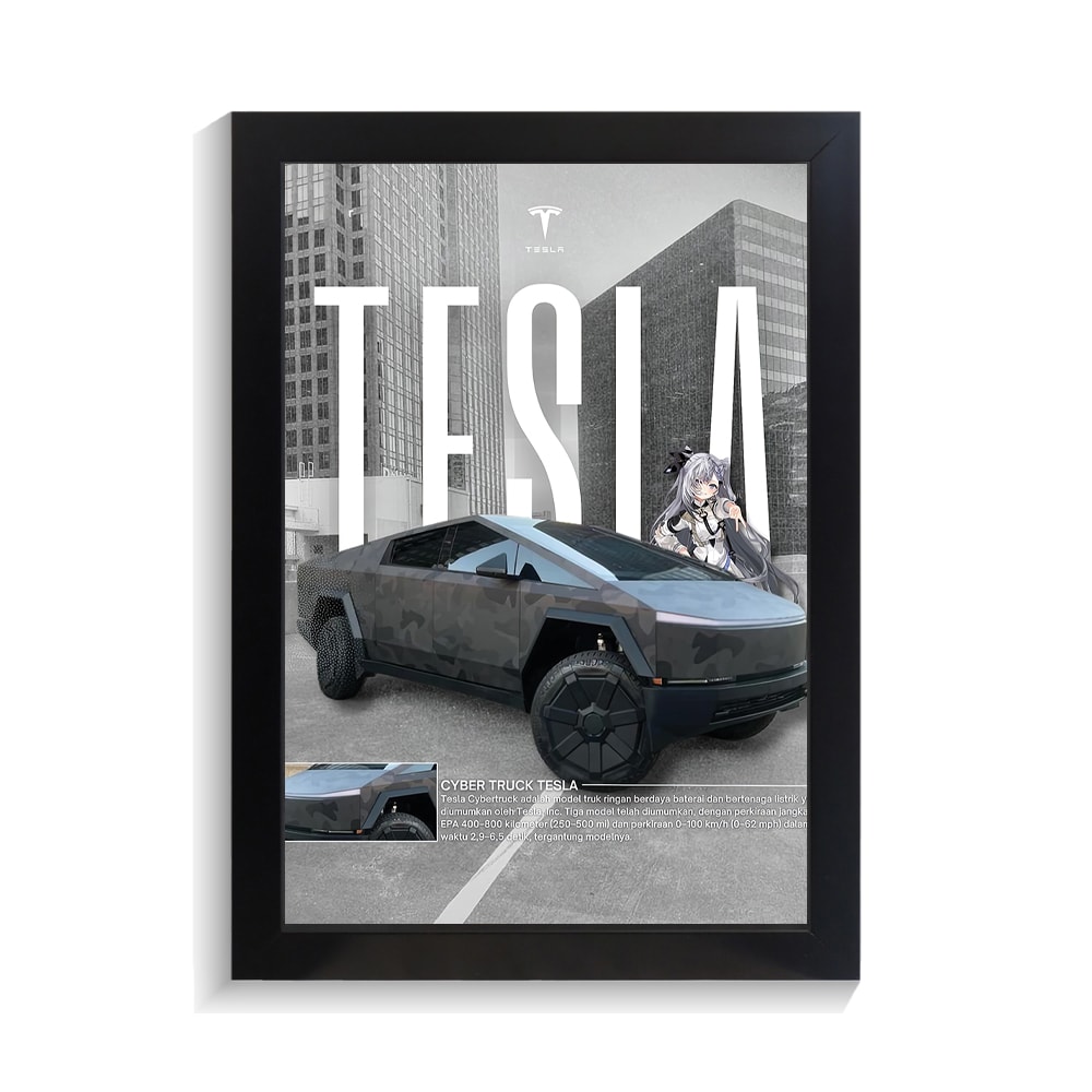 تابلو ماشین طرح تسلا سایبر تراک کد PF-23841 تابلو ماشین طرح تسلا سایبر تراک کد PF 23841