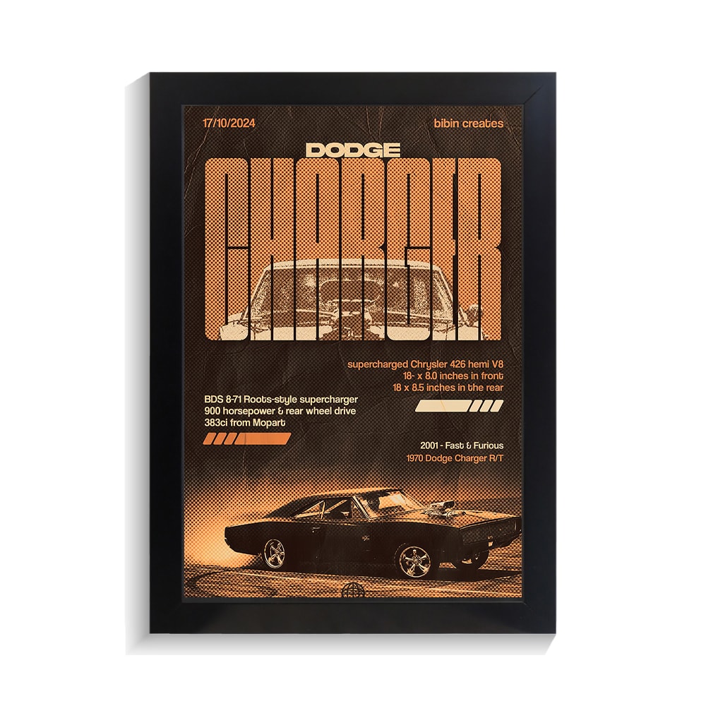 تابلو ماشین طرح دوج چارجر کد PF-23662 تابلو ماشین طرح دوج چارجر کد PF 23662