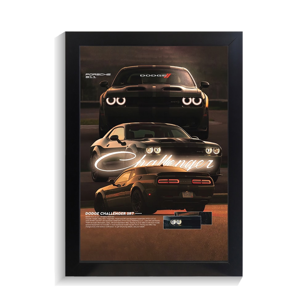 تابلو ماشین طرح دوج چلنجر کد PF-23660 تابلو ماشین طرح دوج چلنجر کد PF 23660