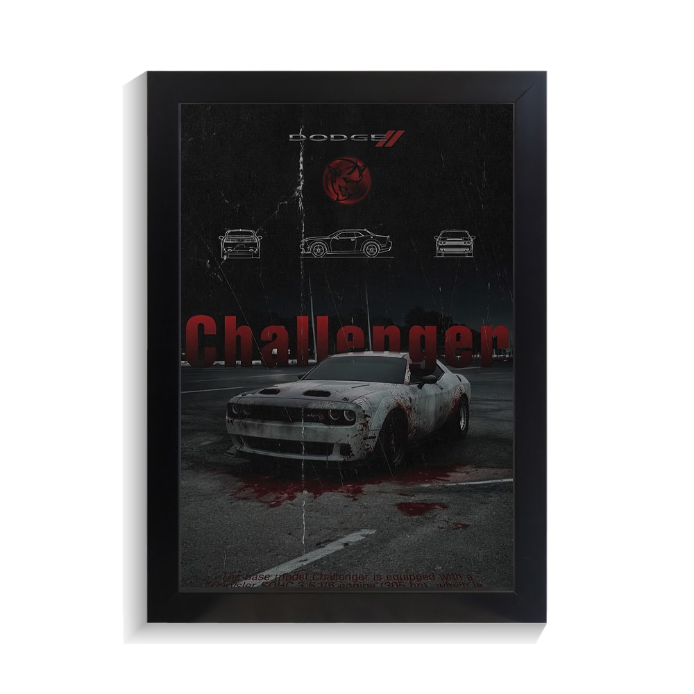 تابلو ماشین طرح دوج چلنجر کد PF-23661 تابلو ماشین طرح دوج چلنجر کد PF 23661