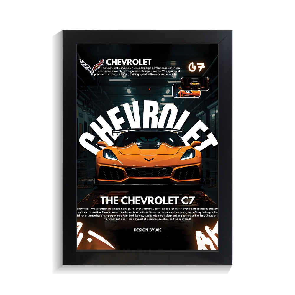 تابلو ماشین طرح شورلت C7 کد PF-23626 تابلو ماشین طرح شورلت C7 کد PF 23626