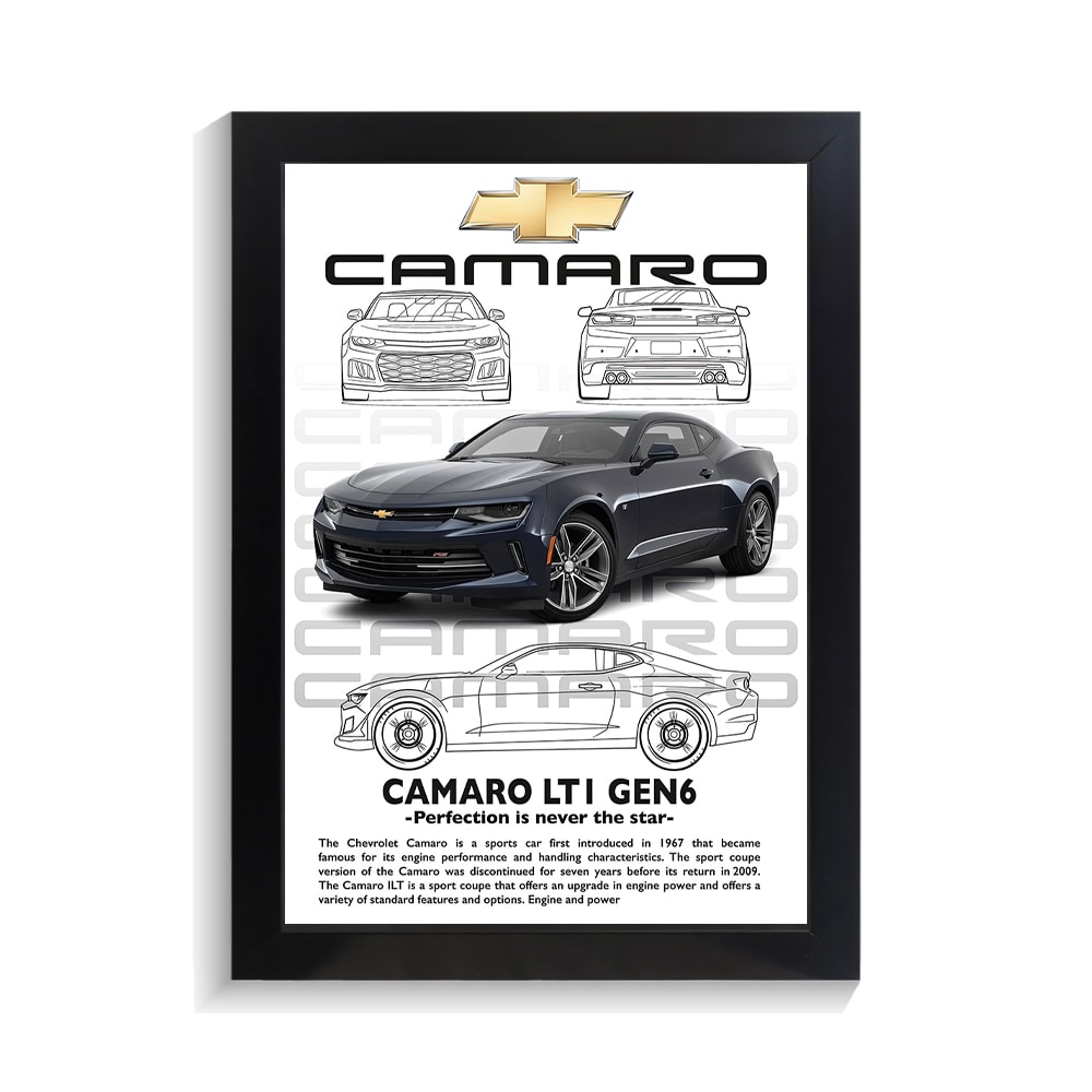 تابلو ماشین طرح شورلت کامارو کد PF-23646 تابلو ماشین طرح شورلت کامارو کد PF 23646