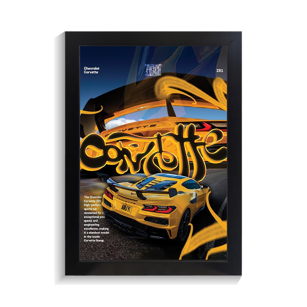 تابلو ماشین طرح شورلت کوروت کد PF-23620 تابلو ماشین طرح شورلت کوروت کد PF 23620