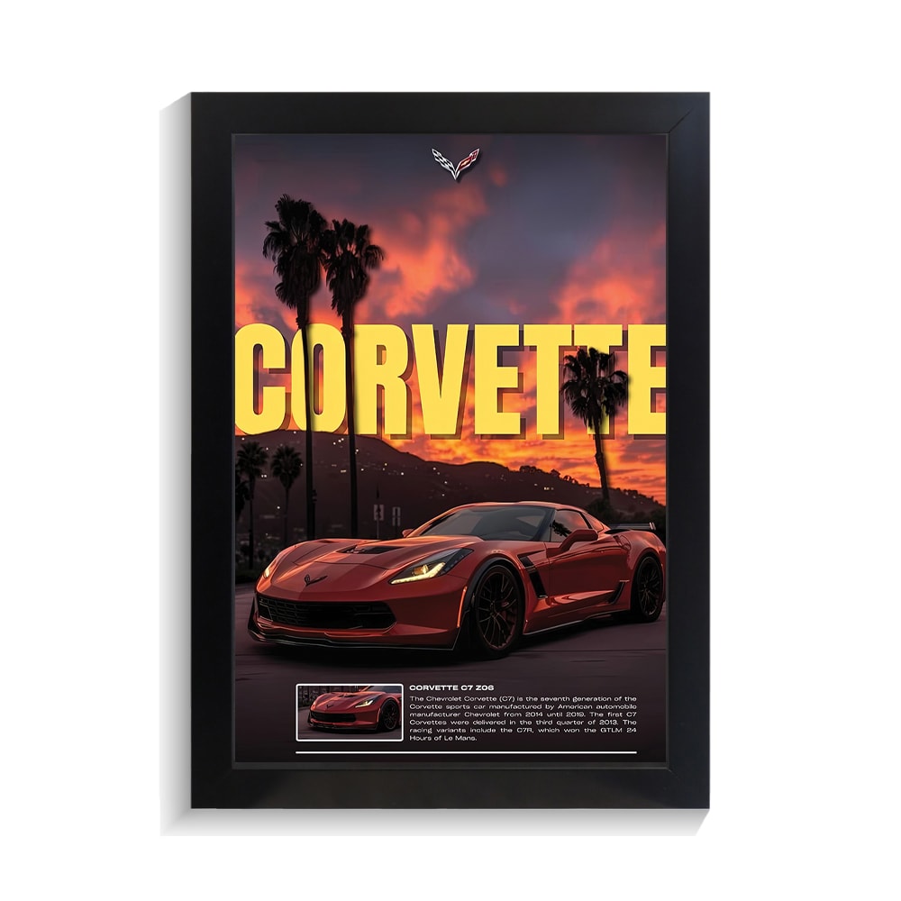 تابلو ماشین طرح شورلت کوروت کد PF-23621 تابلو ماشین طرح شورلت کوروت کد PF 23621