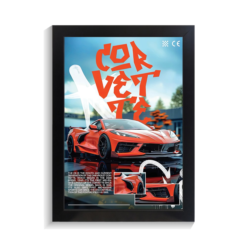 تابلو ماشین طرح شورلت کوروت کد PF-23638 تابلو ماشین طرح شورلت کوروت کد PF 23638