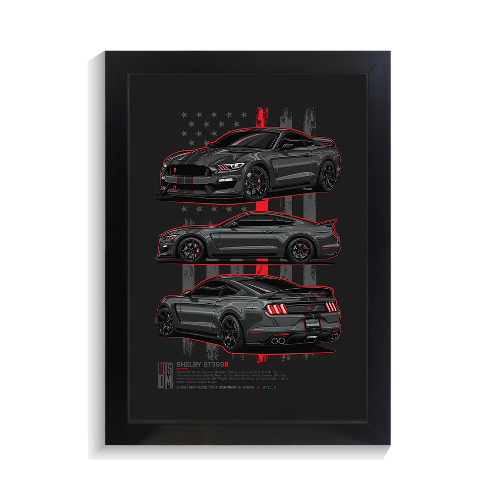 تابلو ماشین طرح فورد GT350R کد PF-23705 تابلو ماشین طرح فورد GT350R کد PF 23705