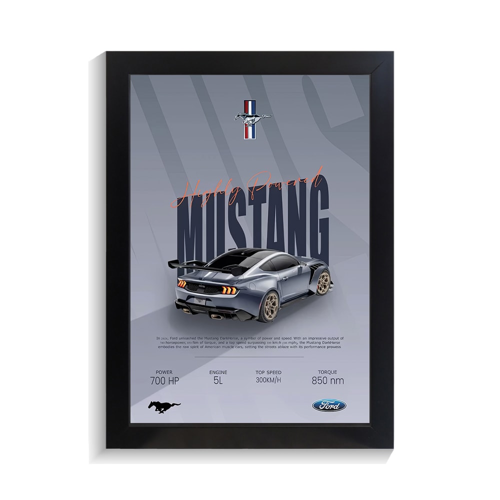 تابلو ماشین طرح فورد موستانگ کد PF-23725 تابلو ماشین طرح فورد موستانگ کد PF 23725