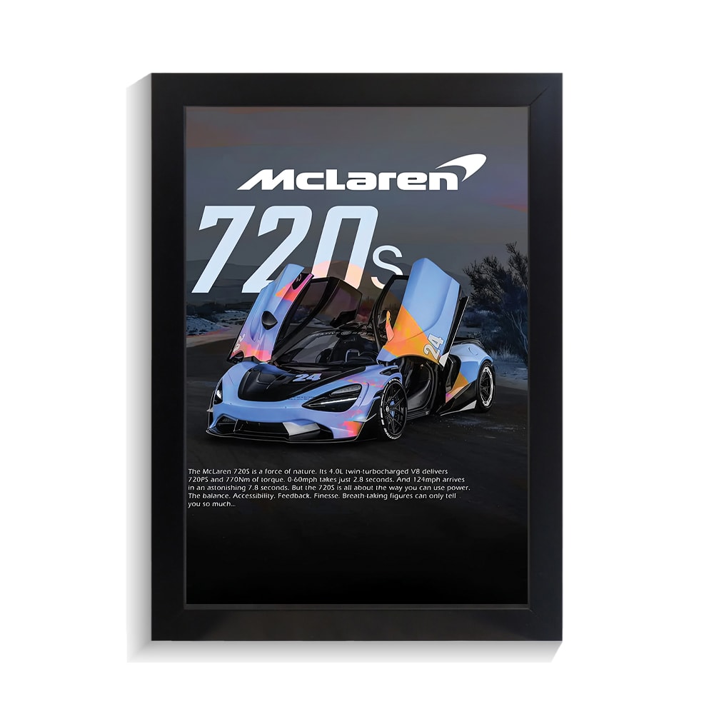 تابلو ماشین طرح مک لارن 720 کد PF-23879 تابلو ماشین طرح مک لارن 720 کد PF 23879